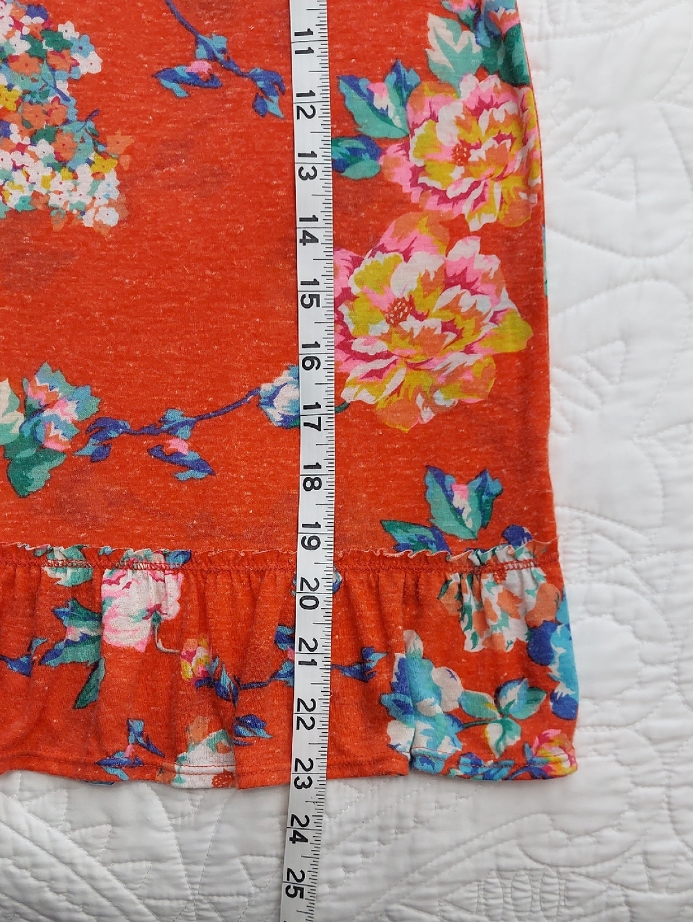 American Eagle Outfitters Red and Blue Vibrant Tank Top, Ruffle, Size Medium - Picture 6 of 7